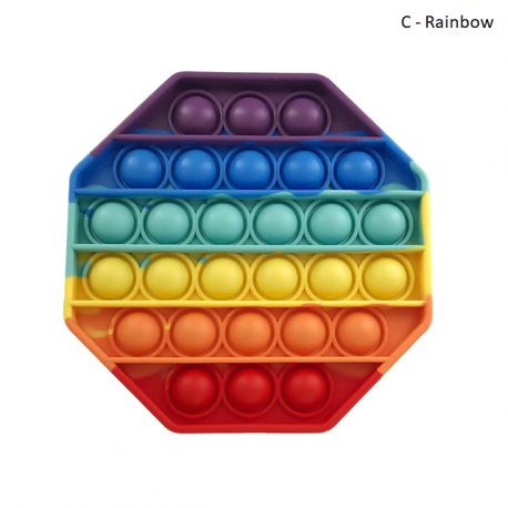 Pop Fidget - Anti-Stress Toy for Adults and Kids, Stress Reliever, Rainbow, Free ShippingBR07273