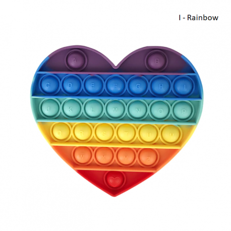 pop it fidget toy adults and children, anti-Stress, rainbow,