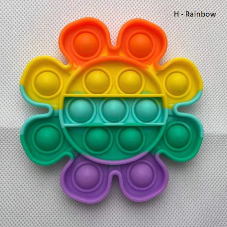 pop it fidget toy adultes et enfants, anti-Stress, arc-en-ciel,