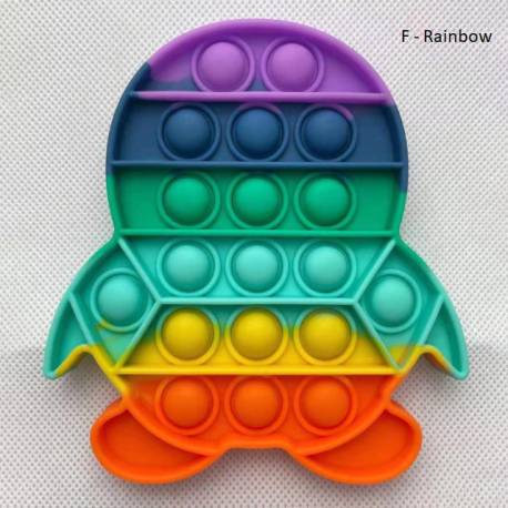 pop it fidget toy adultes et enfants, anti-Stress, arc-en-ciel,