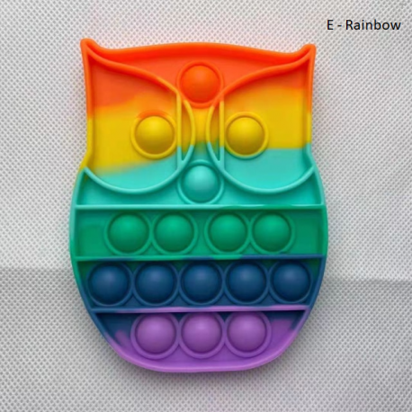 pop it fidget toy adults and children, anti-Stress, rainbow,