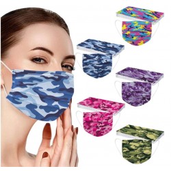 Masques chirurgical jetable série camouflage militaire montagne, jungle, désert