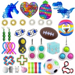 Set de jouets Anti-Stress, Fidget Toy, Pop Bubble, Pop it - Jouets Sensoriels à Presser en Silicone pour la Concentration