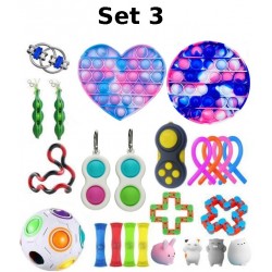Anti-Stress Toy Set, Fidget Toy, Pop Bubble, Pop it - Silicone Squeeze Sensory Toys for Concentration