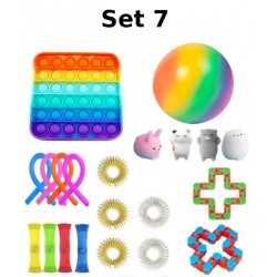 Anti-Stress Toy Set, Fidget Toy, Pop Bubble, Pop it - Silicone Squeeze Sensory Toys for Concentration