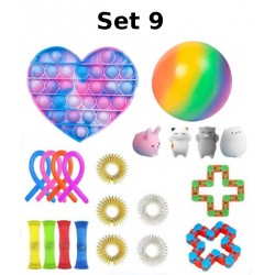Anti-Stress Toy Set, Fidget Toy, Pop Bubble, Pop it - Silicone Squeeze Sensory Toys for Concentration