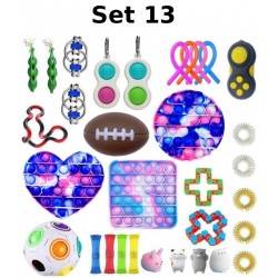 Anti-Stress Toy Set, Fidget Toy, Pop Bubble, Pop it - Silicone Squeeze Sensory Toys for Concentration