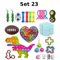 Anti-Stress Toy Set, Fidget Toy, Pop Bubble, Pop it - Silicone Squeeze Sensory Toys for Concentration