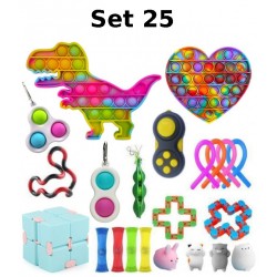 Anti-Stress Toy Set, Fidget Toy, Pop Bubble, Pop it - Silicone Squeeze Sensory Toys for Concentration