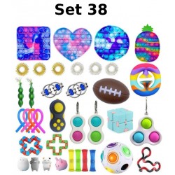 Anti-Stress Toy Set, Fidget Toy, Pop Bubble, Pop it - Silicone Squeeze Sensory Toys for Concentration