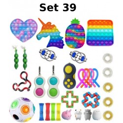 Anti-Stress Toy Set, Fidget Toy, Pop Bubble, Pop it - Silicone Squeeze Sensory Toys for Concentration