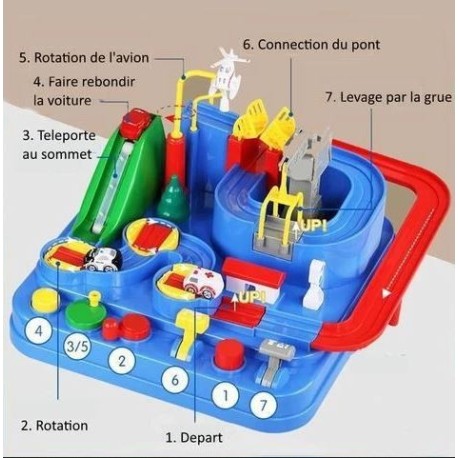 Circuit de voitures éducatif pour bébé, garçon et fille