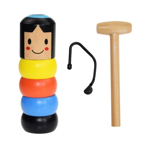 Jouet l' homme en bois incassable, jeux de magie