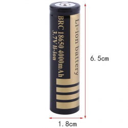 Batterylithium-ION Rechargeable, 18650, 4000mAh, 3,7V