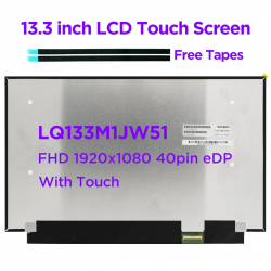 Écran tactile LCD Original pour ordinateur portable 13.3 pouces, panneau d&39affichage de remplacement IPS FHD 1920x1080, 40 bro