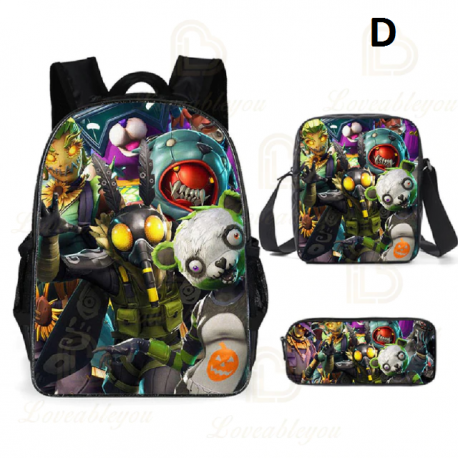 3 Pieces Fortnite Kids Backpack For School Kids Boys Girls Gifts