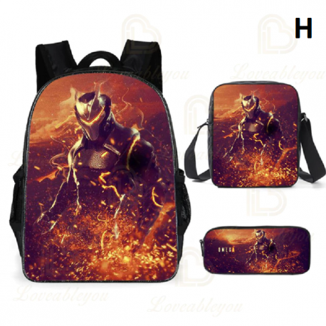3 Pieces Fortnite Kids Backpack For School Kids Boys Girls Gifts