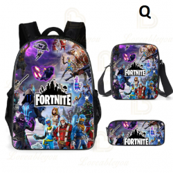 3 Pieces Fortnite Kids Backpack For School Kids Boys Girls Gifts