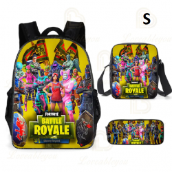 3 Pieces Fortnite Kids Backpack For School Kids Boys Girls Gifts