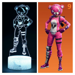 Lampe Led Fortnite multicolore avec t&eacute;l&eacute;commande