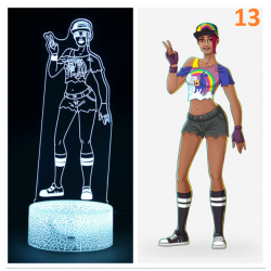 Lampe Led Fortnite multicolore avec t&eacute;l&eacute;commande