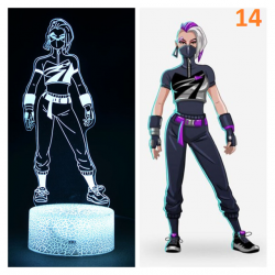 Lampe Led Fortnite multicolore avec t&eacute;l&eacute;commande