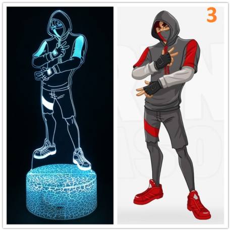 Lampe Led Fortnite multicolore avec télécommande