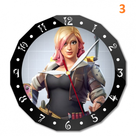 Fortnite wall clock 15cm animated character