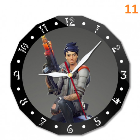 Fortnite wall clock 15cm animated character