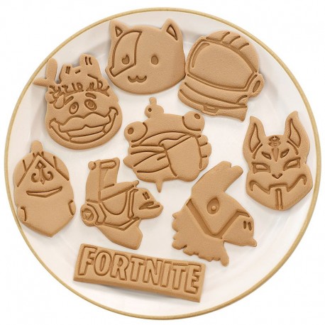 Fortnite character cookie cutter 9 pieces