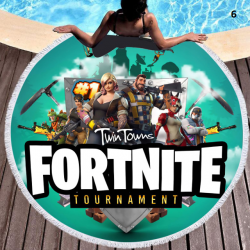 Serviette de plage ronde sp&eacute;cial Fortnite
