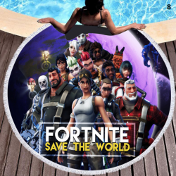 Serviette de plage ronde sp&eacute;cial Fortnite