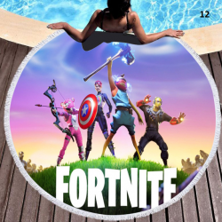 Serviette de plage ronde sp&eacute;cial Fortnite