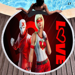 Serviette de plage ronde sp&eacute;cial Fortnite