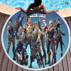 Serviette de plage ronde sp&eacute;cial Fortnite