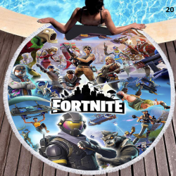 Serviette de plage ronde sp&eacute;cial Fortnite
