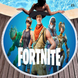 Serviette de plage ronde sp&eacute;cial Fortnite