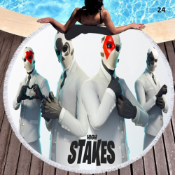 Serviette de plage ronde sp&eacute;cial Fortnite