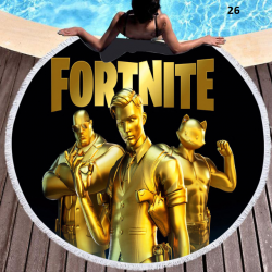 Serviette de plage ronde sp&eacute;cial Fortnite