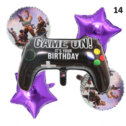 Fortnication party decoration, shooter, alpaca banner, birthday party decor, controllers, balloons, numbers, toys
