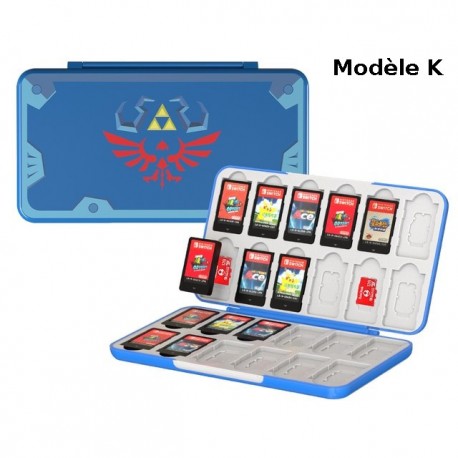 Storage pouch for 24 Nintendo Switch Lite game cartridges