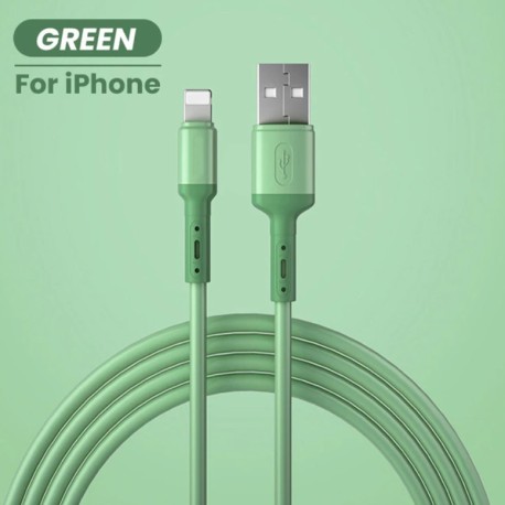 Cable USB iphone liquid silicone pas cher