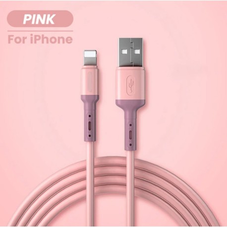 Cable USB iphone liquid silicone pas cher