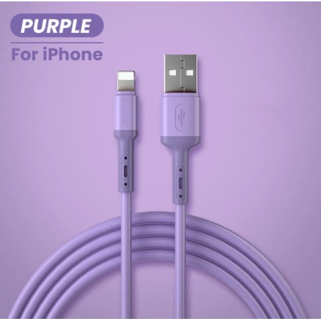 Cable USB iphone liquid silicone pas cher