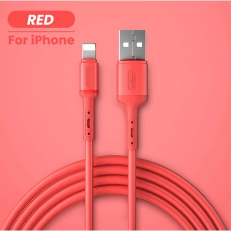 Cable USB iphone liquid silicone pas cher