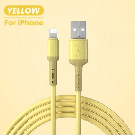 Cable USB iphone liquid silicone pas cher