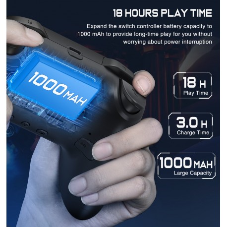 Wireless RGB Switch Controller for Nintendo Switch/OLED/Lite/Android/IOS/ PC with Programmable,Turbo,6-Axis Gyro