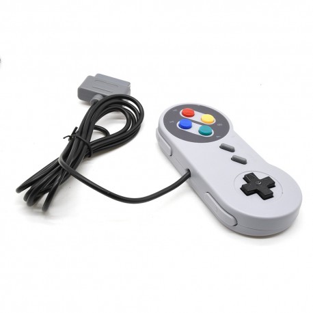 2 Super Nintendo gamepads, 16-bit SNES, with original Super Nintendo/ Super Famicom cable
