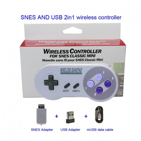 Manettes de jeu SNES Super Nintendo Classic et mini sans fils 2 modèle au choix compatible Retro Box console retrogaming