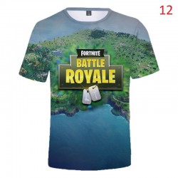 Tee shirt Fortnite Battle Royale imprim&eacute; en 3D pour enfant